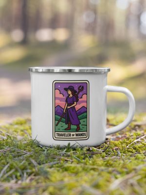 Traveler of Wands 12 oz Enamel Mug